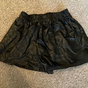 Leather paper bag shorts!